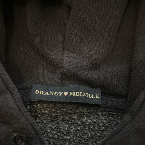 navy brandy melville navy zip up hoodie - Picture 2 of 2